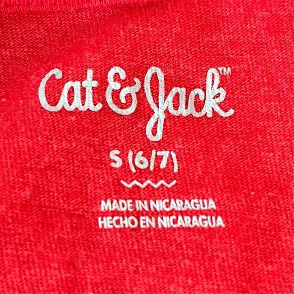 Cat & Jack Boys Red Tee   Sz S (6-7)   NWOT - Picture 3 of 3